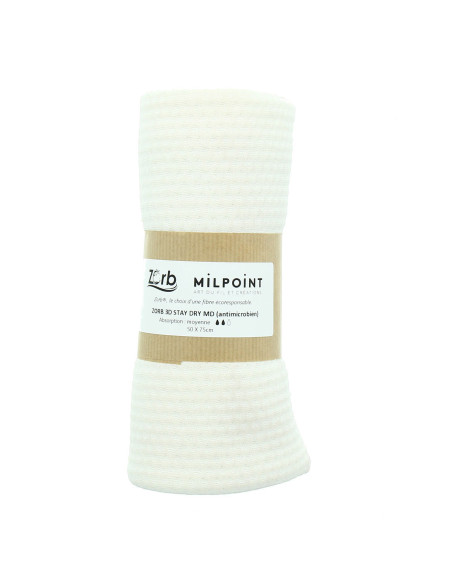 Cupón de tela absorbente mediana Zorb 3D Stay Dry antimicrobiana 50 x 75 cm - Natural