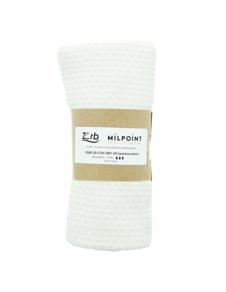 Cupón de tela absorbente fuerte Zorb 3D Stay Dry antimicrobiano 50 x 75 cm - Natural