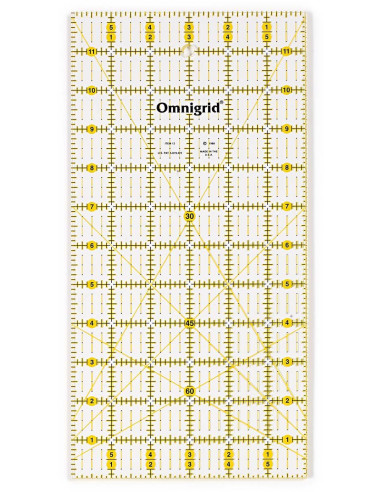 Regla patchwork Omnigrid 6 x 12 pulgadas