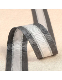 Correa de hombro lurex - Gris oscuro y plata