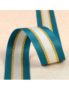 Correa de hombro de lurex - Azul pato y oro