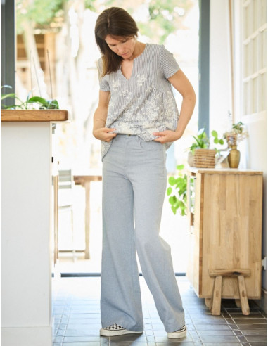 Patrón de pantalón ancho California - Atelier Scämmit