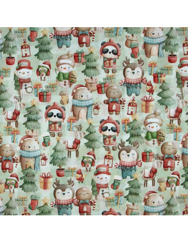 Tejido de algodón premium - Animales y regalos