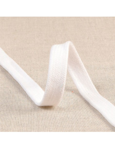 Cordón trenzado plano para sudadera - Blanco