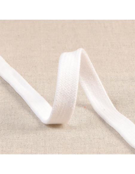 Cordón trenzado plano para sudadera - Blanco
