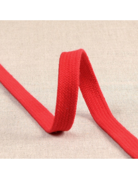 Cordón trenzado plano para sudadera - Rojo