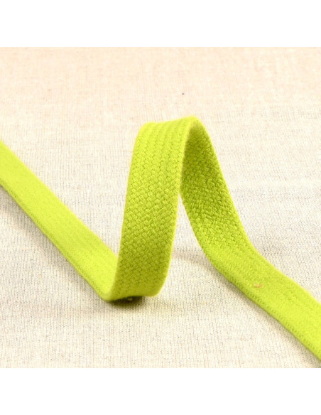 Cordón trenzado plano para sudadera - Verde anís
