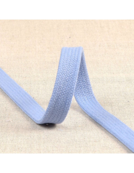 Cordón trenzado plano para sudadera - Azul lavanda