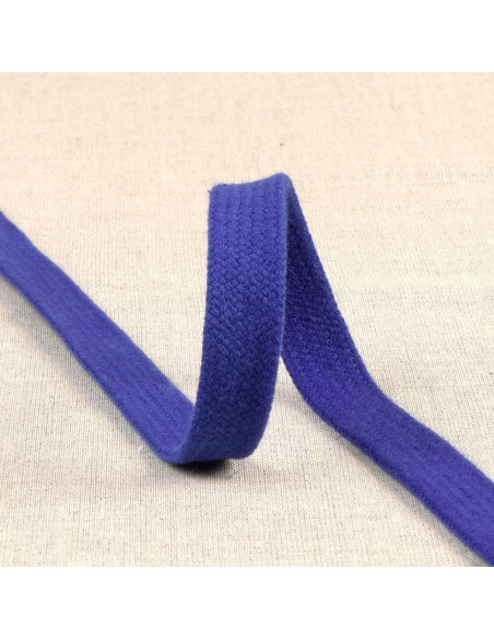 Cordón trenzado plano para sudadera - Azul real