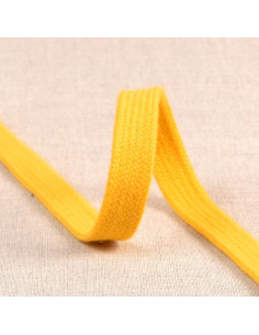Cordón trenzado plano para sudadera - Amarillo oro