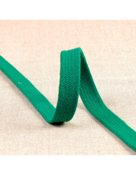 Cordón trenzado plano para sudadera - Verde