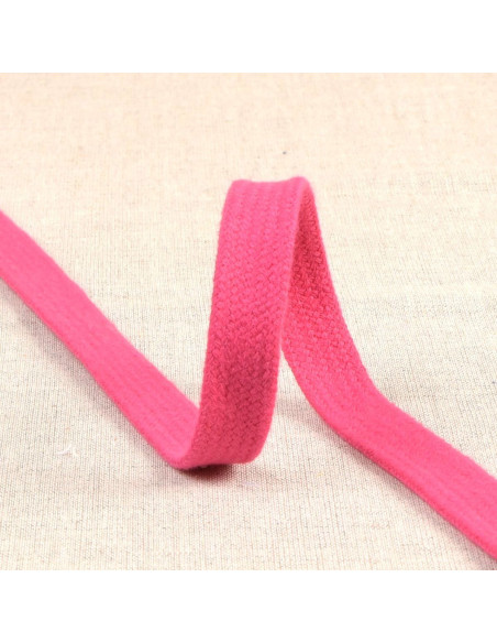 Cordón trenzado plano para sudadera - Fucsia