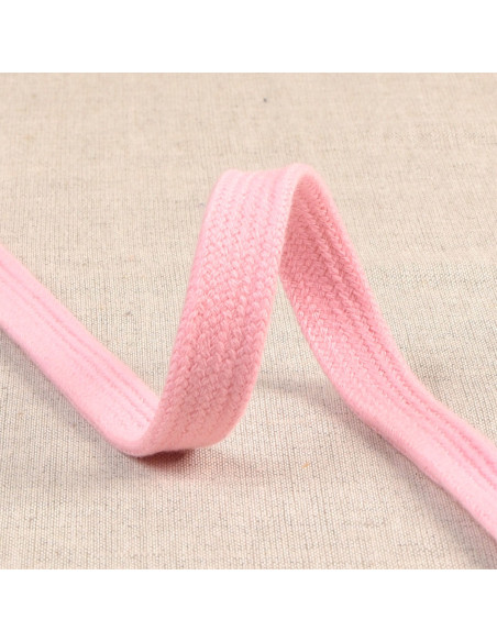 Cordón trenzado plano para sudadera - Rosa