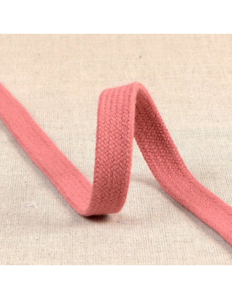 Cordón trenzado plano para sudadera - Rosa viejo