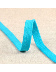 Cordón trenzado plano para sudadera - Azul glaciar