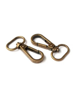 Juego de 2 mosquetones de metal - Antiguo 19 mm
