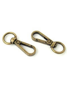 Juego de 2 mosquetones de metal - Antiguo 12,7 mm