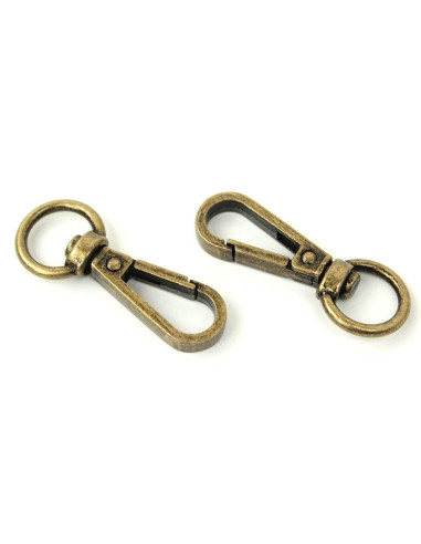 Juego de 2 mosquetones de metal - Antiguo 12,7 mm