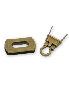 Cierre de torniquete rectangular redondeado - Antiguo 31 x 17 mm