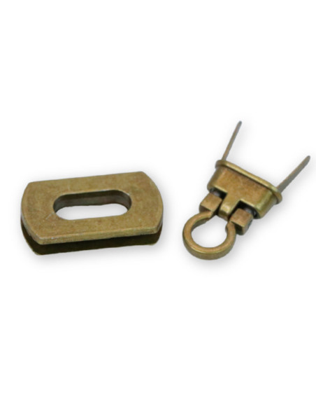 Cierre de torniquete rectangular redondeado - Antiguo 31 x 17 mm
