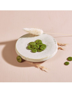 Botón Classic Shine - Hoja de Matcha