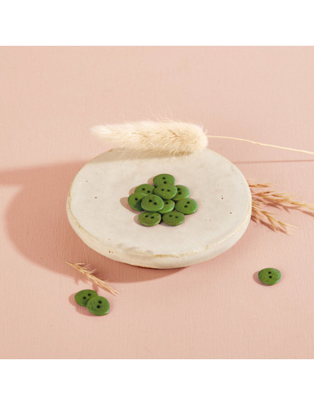 Botón Corozo Jaipur - Hoja de Matcha