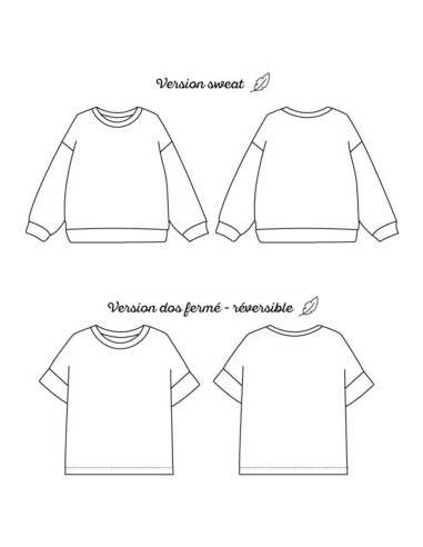 Patrón de sudadera y camiseta oversize Chouette - Marmaï Patterns