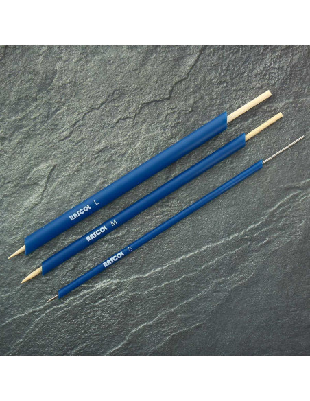 Herramienta para voltear cordones y cintas de tela Rascol
