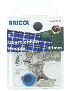 Caja de 7 botones para cubrir con herramienta Rascol - 11 mm