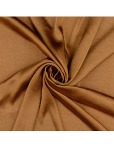 Tejido satén deluxe tacto seda - Ocre