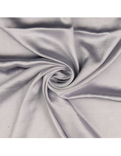 Tejido satén deluxe tacto seda - Gris claro