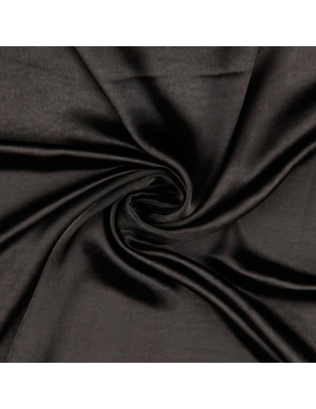 Tejido satén deluxe tacto seda - Negro