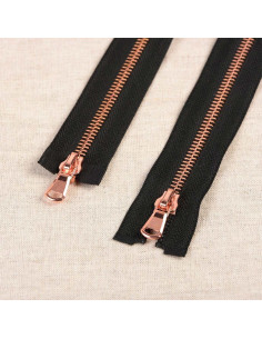 Cierre metálico Boca a boca separable - Oro rosa