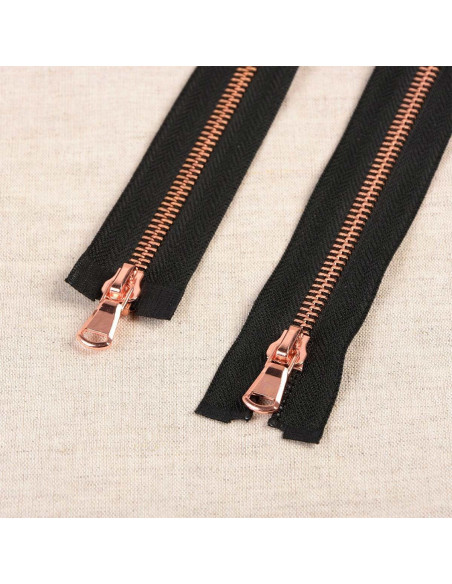 Cierre metálico Boca a boca separable - Oro rosa