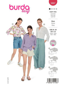Patrón de blusa - Burda 5887