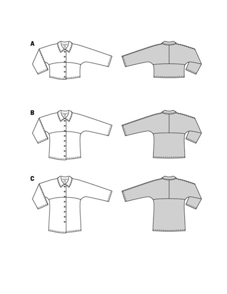 Patrón de blusa - Burda 5887