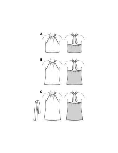 Patrón de blusa - Burda 5891