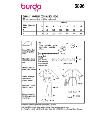 Patrón de combinación - Burda 5896