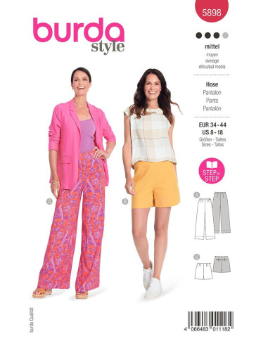 Patrón de pantalón - Burda 5898