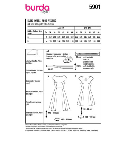 Patrón de vestido - Burda 5901