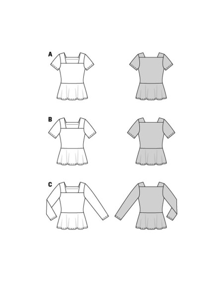 Patrón de blusa - Burda 5908