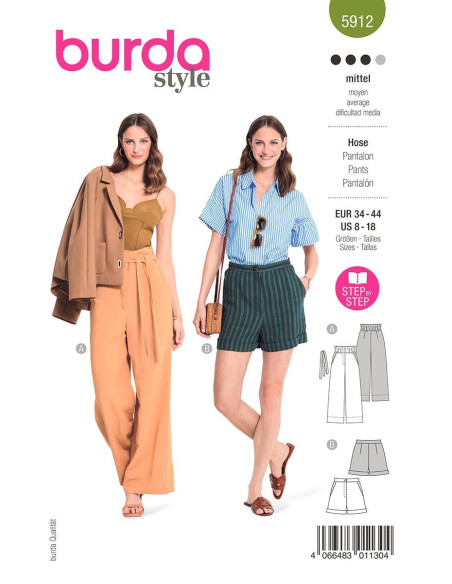 Patrón de pantalón - Burda 5912