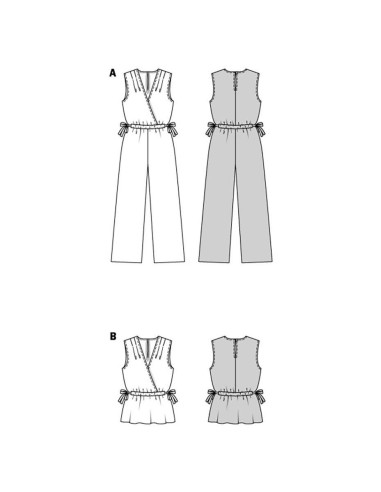 Patrón de mono y blusa - Burda 5914