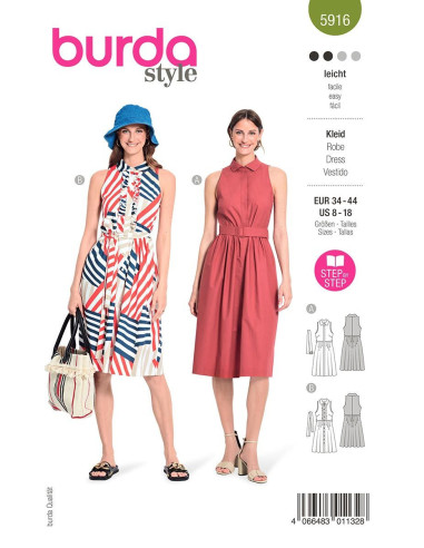 Patrón de vestido - Burda 5916