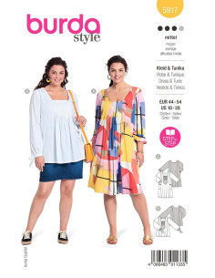 Patrón de vestido y túnica - Burda 5917