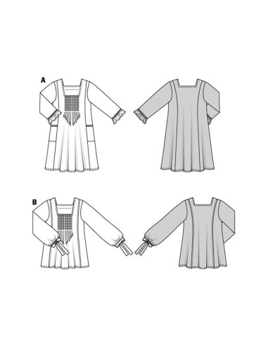 Patrón de vestido y túnica - Burda 5917