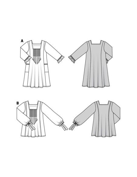 Patrón de vestido y túnica - Burda 5917