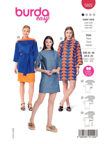 Patrón de vestido - Burda 5925