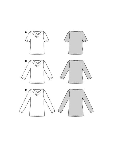 Patrón de camiseta - Burda 5926