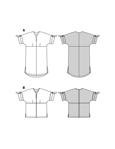 Patrón de vestido y blusa - Burda 5934